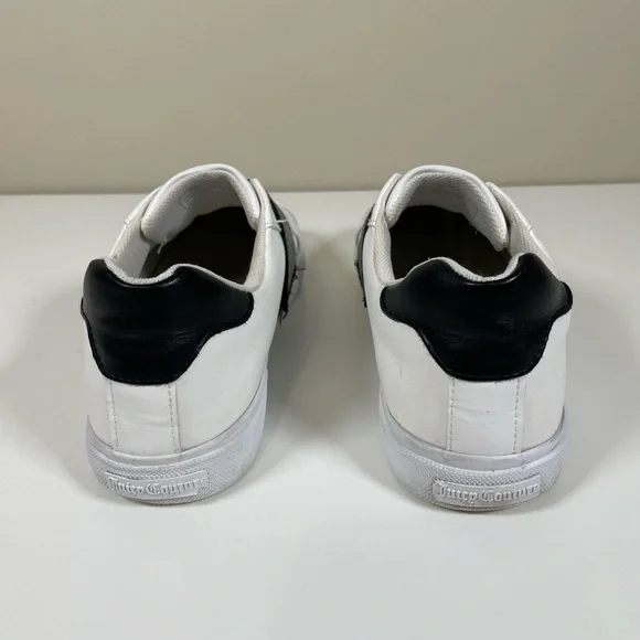 JUICY‎ COUTURE Women’s 9.5 Cosmik White & Black Embellished Slip On Shoes Bling - Picture 3 of 8